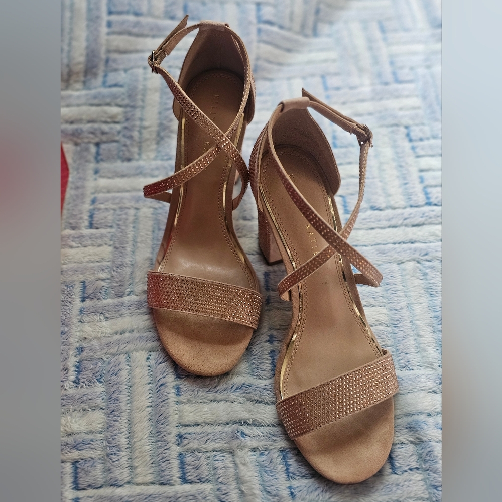 Kelly & Katie Tan Strappy Heels with Slingback